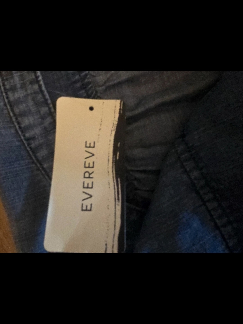 Evereve Indigo Denim Midi Shirt Dress with Tie Waist - Picture 4 of 5